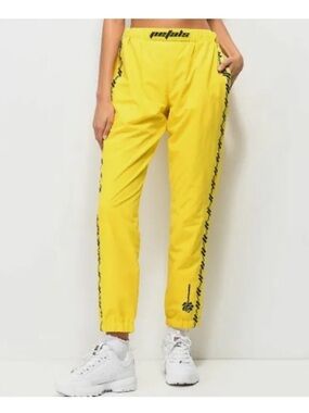 Petals by Petals & Peacocks Yellow Track Pants (Medium)